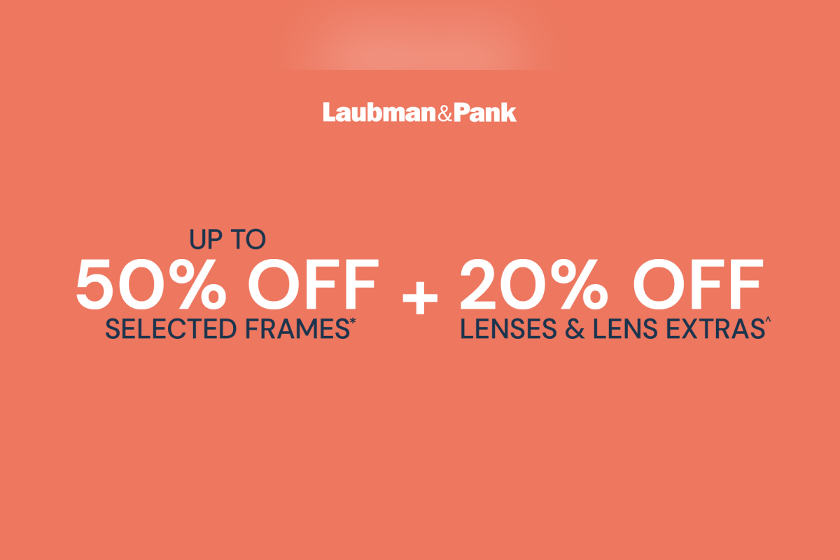 Save on your new pair at Laubman & Pank