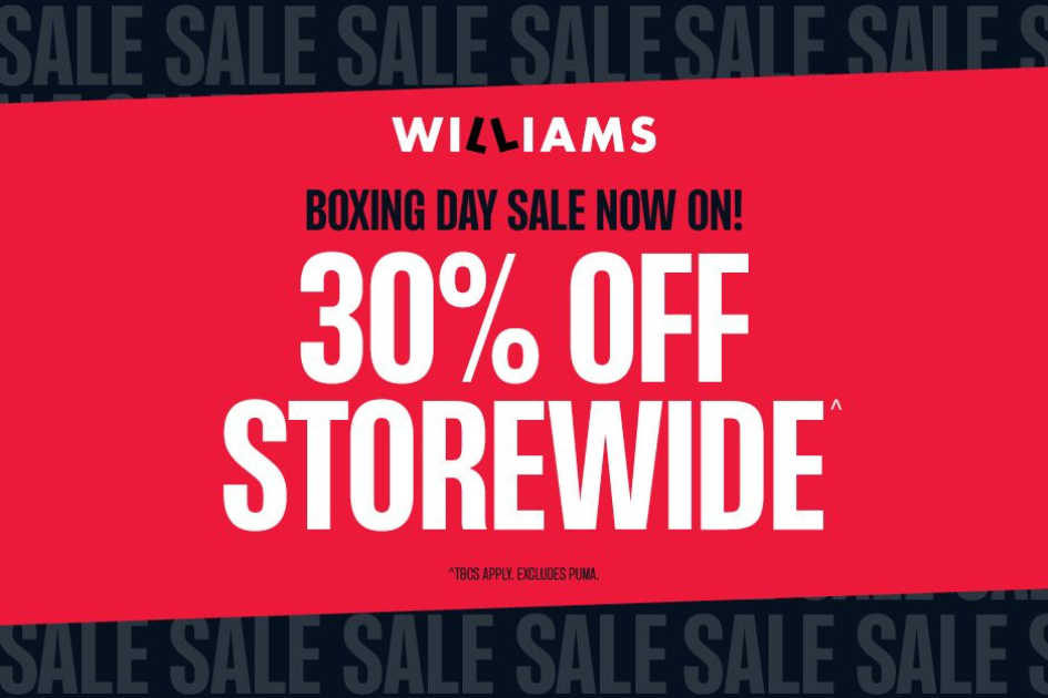 Boxing Day Sale with Williams  Shoes