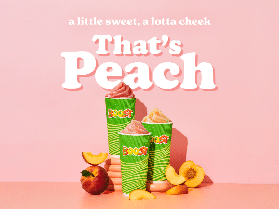 That’s Peach 🍑3 NEW peachy drinks at Boost!